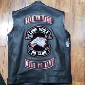 Leather motorcycle vest